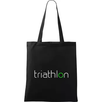 Nákupní taška Triathlon nápis - Taška bavlněná - 42 x 38 cm ( Černá )