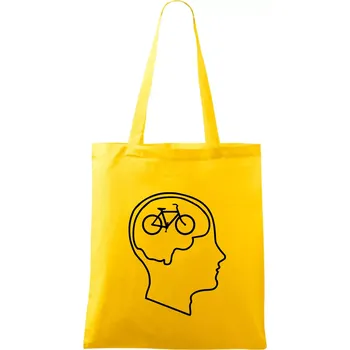 Myslím jen na kolo - Taška bavlněná - 42 x 38 cm ( Žlutá )