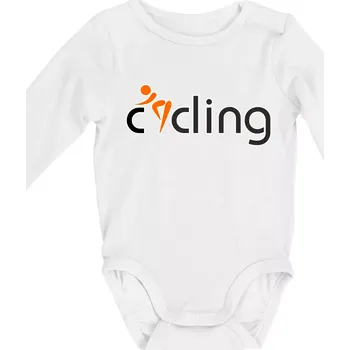 Cycling postava - Body kojenecké s dlouhým rukávem - Dlouhý r. do 3 měs ( Bílá )