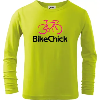 Chlapecké oblečení Bike Chick - Triko dětské Long Sleeve - 134 cm/8 let ( Limetková )
