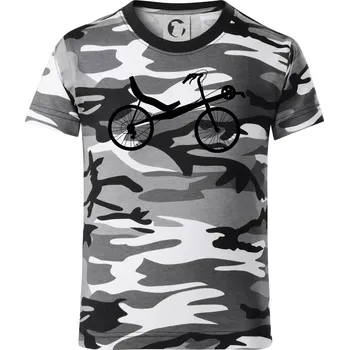 Chlapecké tričko Lehárko na cestách - samotné - Dětské maskáčové triko - 146 cm/10 let ( Šedý maskáč )