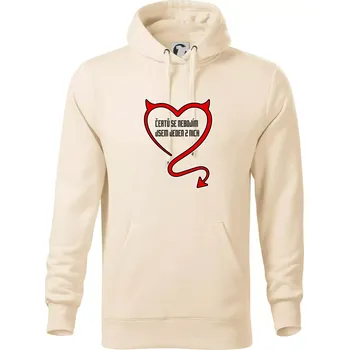 Pánská mikina Čertů se nebojím, jsem jeden z nich - Mikina pánská Cape s kapucí - 4XL ( Mandlová )