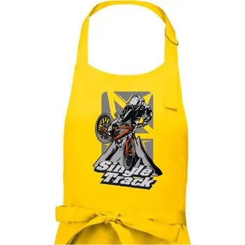 Kuchyňská zástěra Single track trať - Pánská zástěra na vaření - Univerzální velikost ( Žlutá )