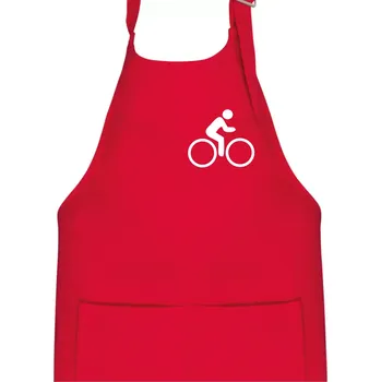 Kuchyňská zástěra Mapa ČR + kolo na prsu - Dětská zástěra na vaření - Univerzální velikost ( Červená )
