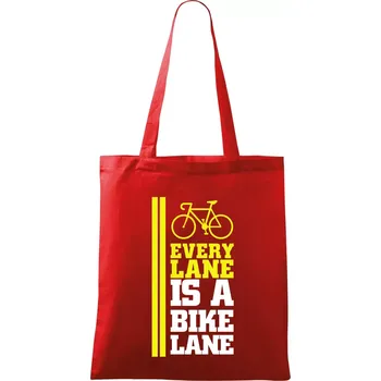 Nákupní taška Every Lane Bike Lane - Taška bavlněná - 42 x 38 cm ( Červená )
