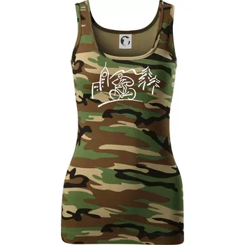 Dámské tričko Cyklista na výletě - Dámské Maskáčové tílko - M ( Hnědý maskáč )