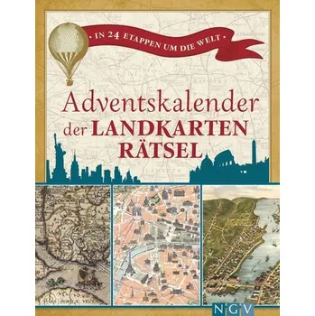 Adventskalender der Landkartenrätsel. In 24 Etappen um die Welt - Kiefer, Philip