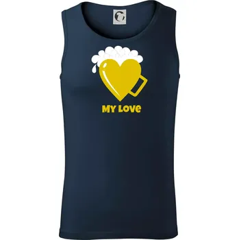 My love - beer (Pecka design) - Tílko pánské Core - M ( Námořní modrá (velmi tmavá - téměř černá) )