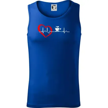 Moje srdce bije pro kávu - Tílko pánské Core - S ( Královská modrá )