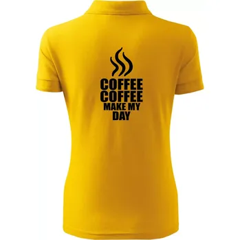 Coffee make my day - Polokošile dámská Pique Polo - XS ( Žlutá )