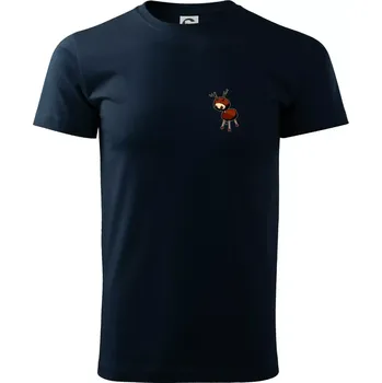 Pánské tričko Kaštanový jelínek - prso - Triko extra velké (5-8XL) - 8XL ( Námořní modrá (velmi tmavá - téměř černá) )