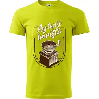 Nejlepší barista - Klasické pánské triko vyšší gramáže - S ( Limetková )