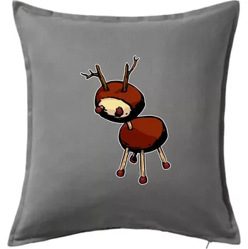 Polštář Kaštanový jelínek - Polštář 50x50 - 50x50 - Pouze potah ( Tmavě šedý melír )