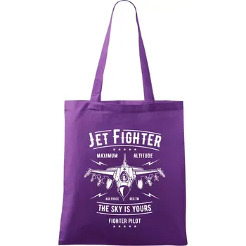 Jet Fighter - Taška bavlněná - 42 x 38 cm ( Fialová )