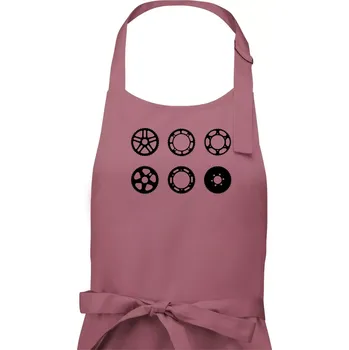 Kuchyňská zástěra Cyklo Převodníky - Pánská zástěra na vaření - Univerzální velikost ( Starorůžová )