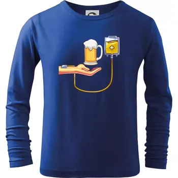 Chlapecké tričko Pivo infuze - Triko dětské Long Sleeve - 122 cm/6 let ( Královská modrá )