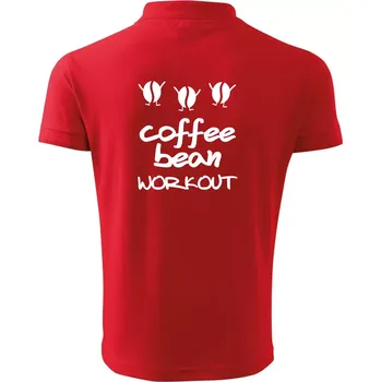 Pánská košile Coffee bean workout - Polokošile pánská Pique Polo 203 - XL ( Červená )