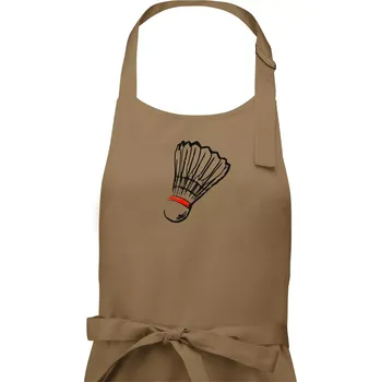 Kuchyňská zástěra Badminton košík - Pánská zástěra na vaření - Univerzální velikost ( Cappuccino )