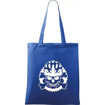 Lebka cyklisty - helma - Taška bavlněná - 42 x 38 cm ( Královská modrá )