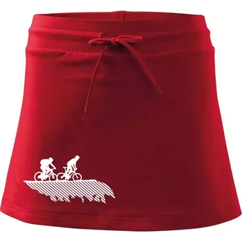 Dámská sukně Cyclo duo - Sportovní sukně - two in one - L ( Červená )