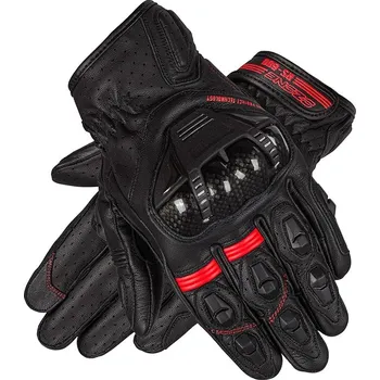 Moto rukavice Ozone RS600 krátké kožené motocyklové rukavice pro dotykové obrazovky M