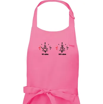 Kuchyňská zástěra Výkon kafe - Pánská zástěra na vaření - Univerzální velikost ( Růžová )