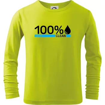 Dětská móda 100% Clean - Triko dětské Long Sleeve - 104-110cm / 3-4 roky ( Limetková )