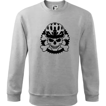 Lebka cyklisty - helma - Mikina Essential dětská - 146 cm/10 let ( Světlešedý Melír )