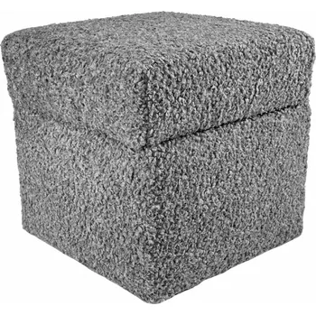 Taburet Čalouněný Taburet Max Mebels šedý