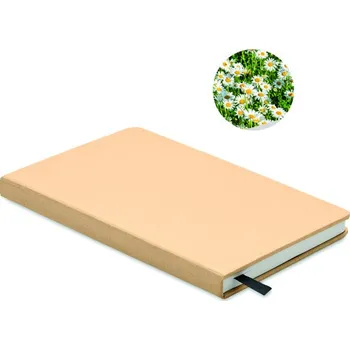 Zápisník Zápisník A5 z recykl. papíru Grow - Béžová