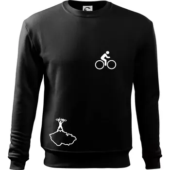 Pánské oblečení Mapa ČR + kolo na prsu - Mikina Essential pánská - 2XL ( Černá )