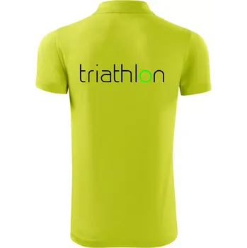 Pánská košile Triathlon nápis - Polokošile Victory sportovní (dresovina) - 3XL ( Limetková )