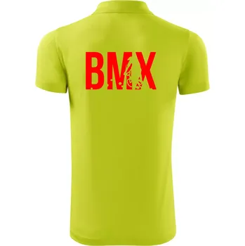 Pánská košile BMX - Polokošile Victory sportovní (dresovina) - M ( Limetková )