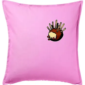 Polštář Kaštanový ježeček - prso - Polštář 50x50 - 50x50 - Pouze potah ( Růžová )