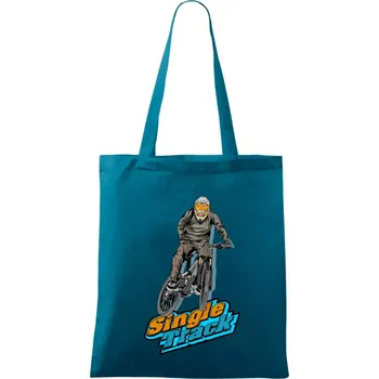 Single track jezdec - Taška bavlněná - 42 x 38 cm ( Petrolejová )