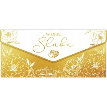 SVATEBNÍ PŘÁNÍ ZLATÉ KE SVATBĚ S PŘÁNÍM OBÁLKA NA PENÍZE