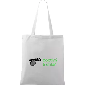 Nákupní taška Poctivý Truhlář - Taška bavlněná - 42 x 38 cm ( Bílá )