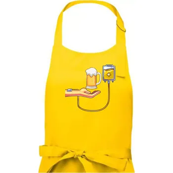 Kuchyňská zástěra Pivo infuze - Pánská zástěra na vaření - Univerzální velikost ( Žlutá )