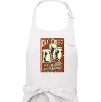 Kuchyňská zástěra Craft beer - Dámská zástěra na vaření - Univerzální velikost ( Bílá )