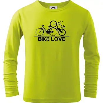 Dětská móda Bike love - Triko dětské Long Sleeve - 146 cm/10 let ( Limetková )