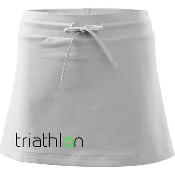 Dámská sukně Triathlon nápis - Sportovní sukně - two in one - XS ( Bílá )