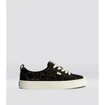 OCA Low Black Jaguar Print Suede Sneaker