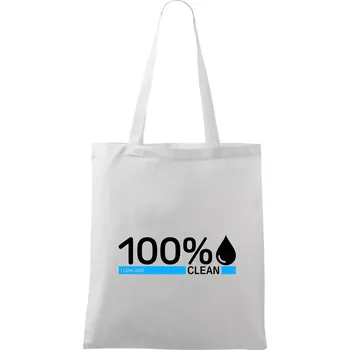 100% Clean - Taška bavlněná - 42 x 38 cm ( Bílá )