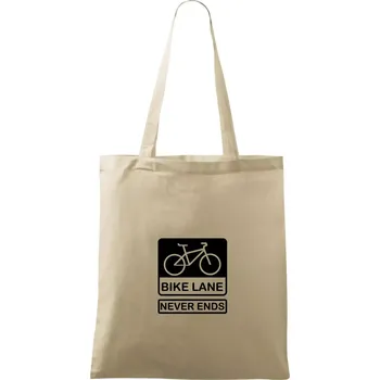 Nákupní taška Bike lane - Taška bavlněná - 42 x 38 cm ( Naturální )