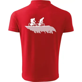 Pánská košile Cyclo duo - Polokošile pánská Pique Polo 203 - 4XL ( Červená )
