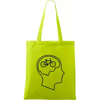 Myslím jen na kolo - Taška bavlněná - 42 x 38 cm ( Limetková )
