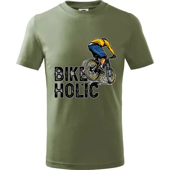 BikeHolic - Tričko dětské bavlněné - 104-110cm / 3-4 roky ( Khaki )