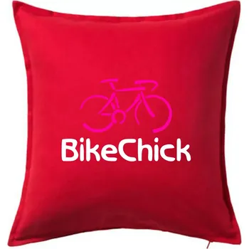 Polštář Bike Chick - Polštář 50x50 - 50x50 - Pouze potah ( Červená )