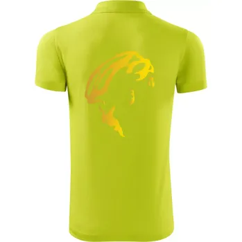 Pánská košile Hlava cyklista zlatá - Polokošile Victory sportovní (dresovina) - XL ( Limetková )