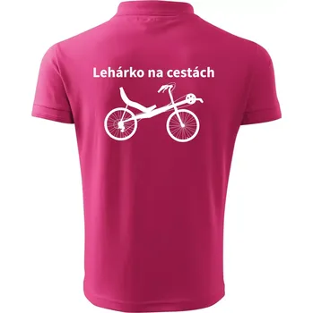 Pánská košile Lehárko na cestách - Polokošile pánská Pique Polo 203 - 3XL ( Purpurová )